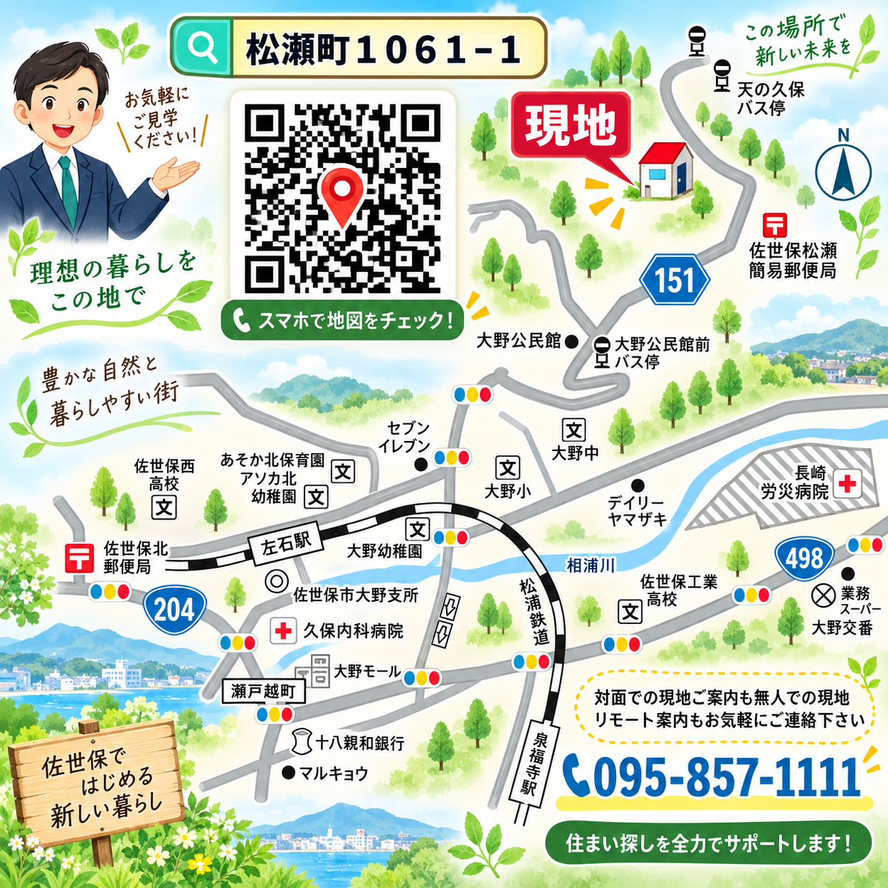 佐世保市松瀬町案内図